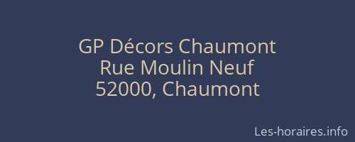 GP Décors Chaumont