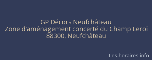 GP Décors Neufchâteau