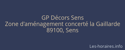 GP Décors Sens