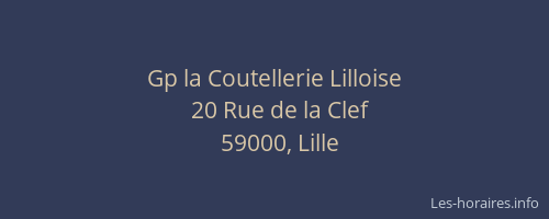 Gp la Coutellerie Lilloise