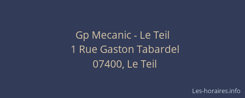 Gp Mecanic - Le Teil