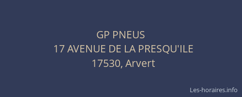 GP PNEUS