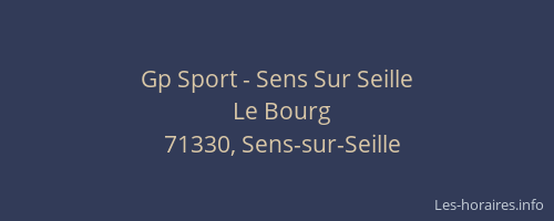 Gp Sport - Sens Sur Seille