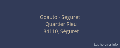 Gpauto - Seguret