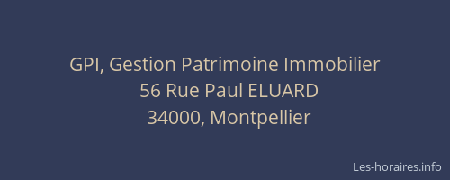 GPI, Gestion Patrimoine Immobilier