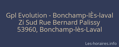 Gpl Evolution - Bonchamp-lÈs-laval