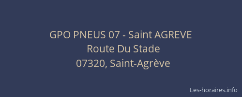 GPO PNEUS 07 - Saint AGREVE