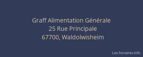 Graff Alimentation Générale