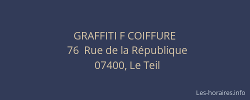 GRAFFITI F COIFFURE