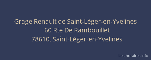 Grage Renault de Saint-Léger-en-Yvelines