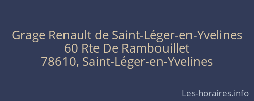 Grage Renault de Saint-Léger-en-Yvelines
