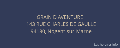 GRAIN D AVENTURE