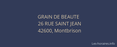 GRAIN DE BEAUTE