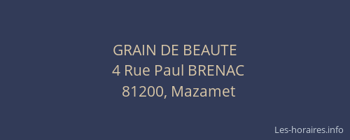 GRAIN DE BEAUTE