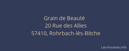 Grain de Beaut&eacute;