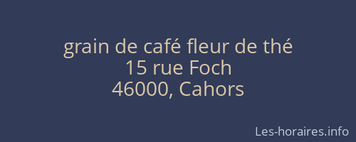 grain de café fleur de thé