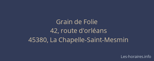 Grain de Folie