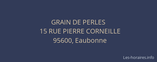 GRAIN DE PERLES