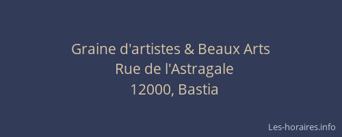 Graine d'artistes & Beaux Arts