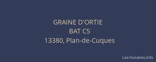 GRAINE D'ORTIE