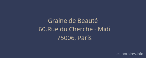 Graine de Beauté