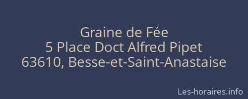 Graine de F&eacute;e