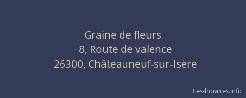 Graine de fleurs