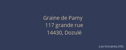 Graine de Pamy
