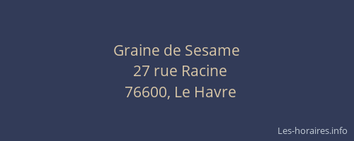 Graine de Sesame