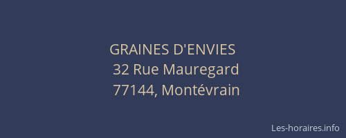 GRAINES D'ENVIES