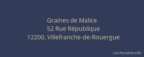 Graines de Malice