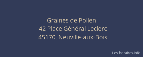 Graines de Pollen
