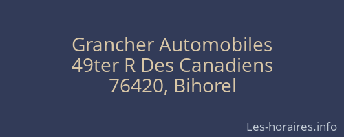 Grancher Automobiles