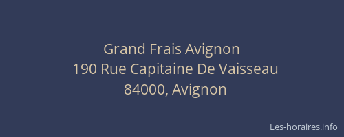 Grand Frais Avignon