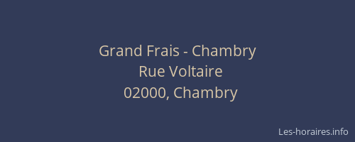 Grand Frais - Chambry