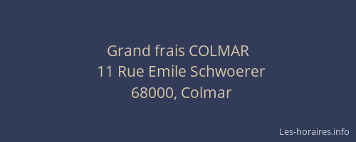 Grand frais COLMAR