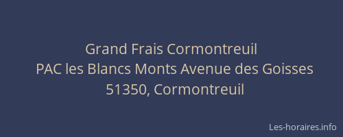 Grand Frais Cormontreuil