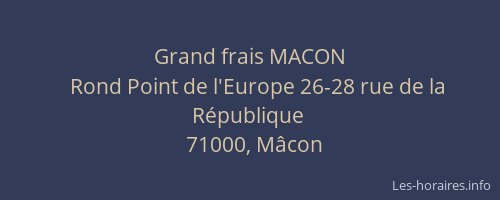 Grand frais MACON