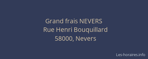 Grand frais NEVERS