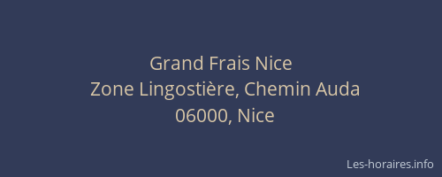 Grand Frais Nice