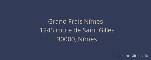 Grand Frais Nîmes