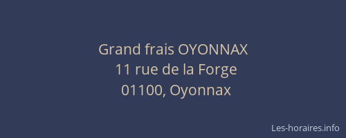 Grand frais OYONNAX