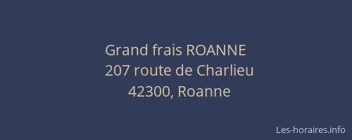 Grand frais ROANNE
