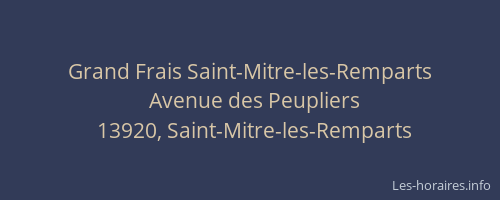 Grand Frais Saint-Mitre-les-Remparts