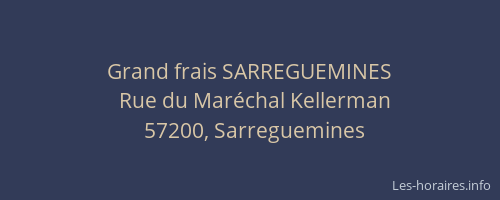 Grand frais SARREGUEMINES