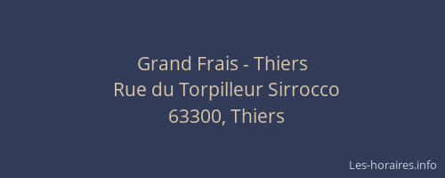 Grand Frais - Thiers