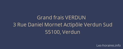 Grand frais VERDUN