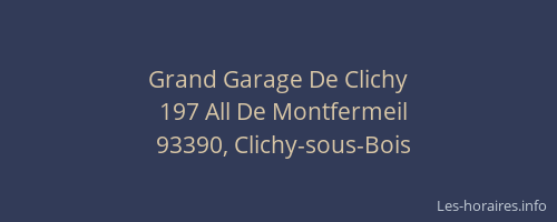 Grand Garage De Clichy