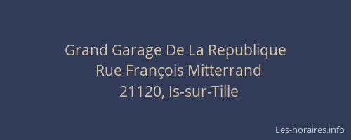 Grand Garage De La Republique