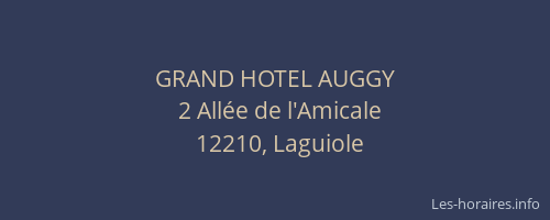GRAND HOTEL AUGGY